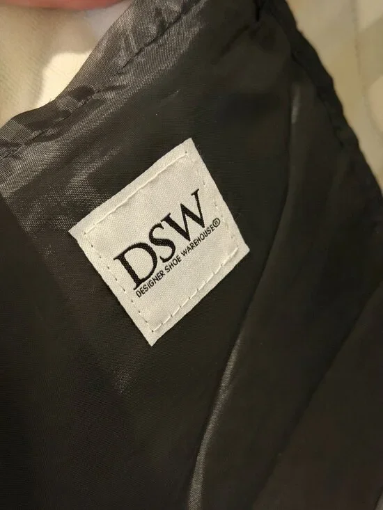 DSW Striped Travel Bag | Large Weekender Tote with Bottom Shoe Pocket - Picture 7 of 9
